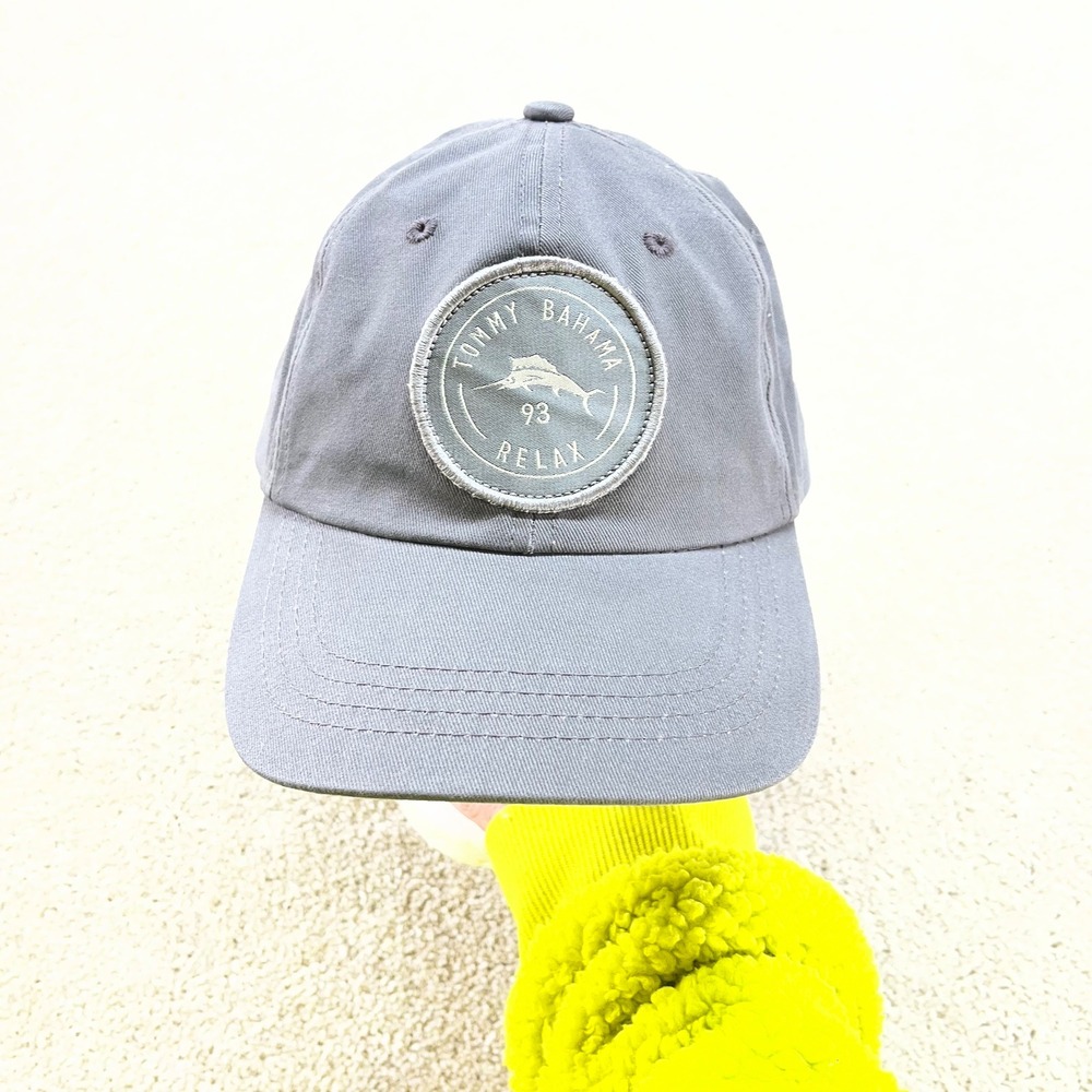 Tommy Bahama Baseball Cap Mens OSFA Gray Relax 93‎ Marlin Patch Adjustable Hat